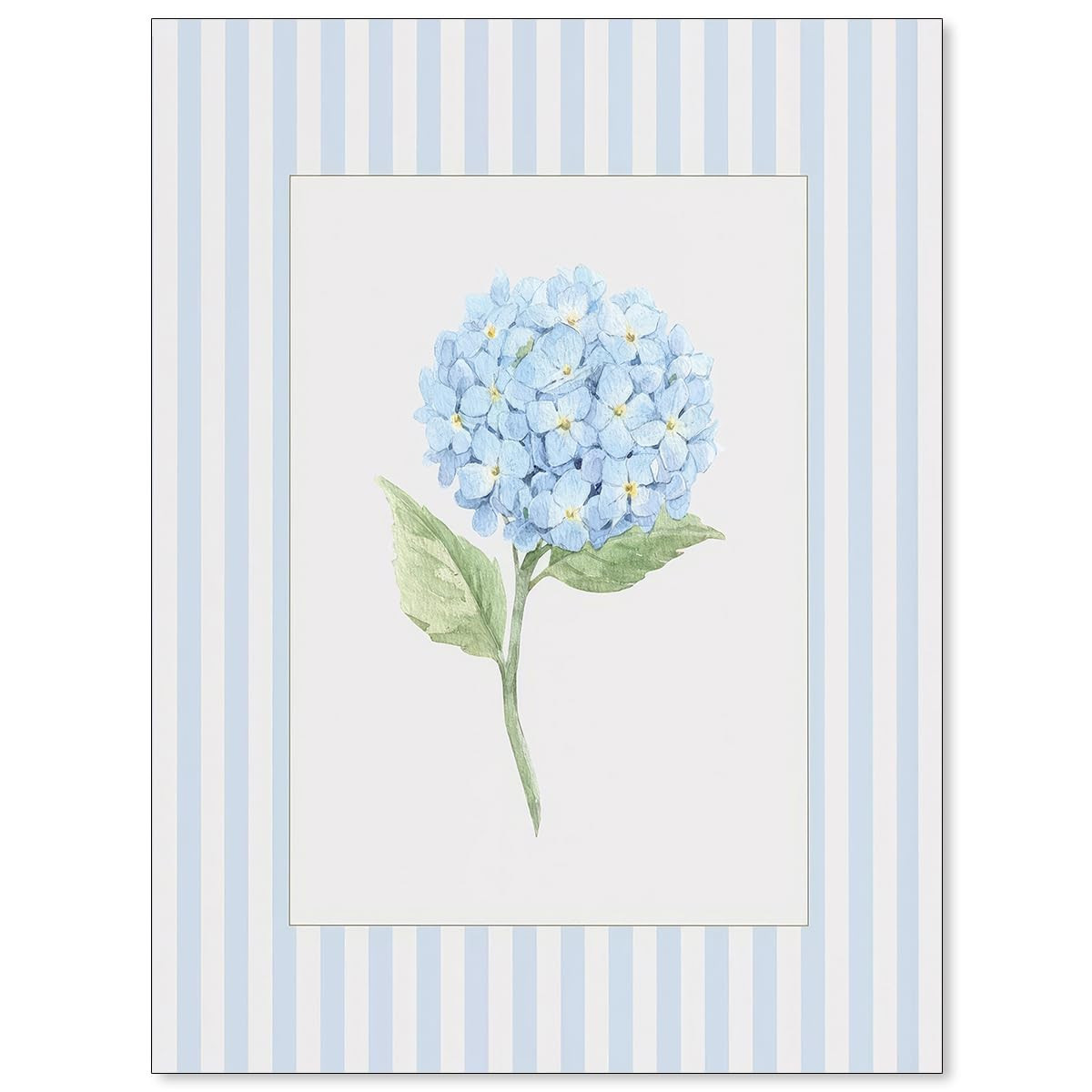 Lmuwecno Vintage Hydrangea Wall Art - Trendy Grandmillennial Floral Funky Botanical Canvas Print ... | Amazon (US)