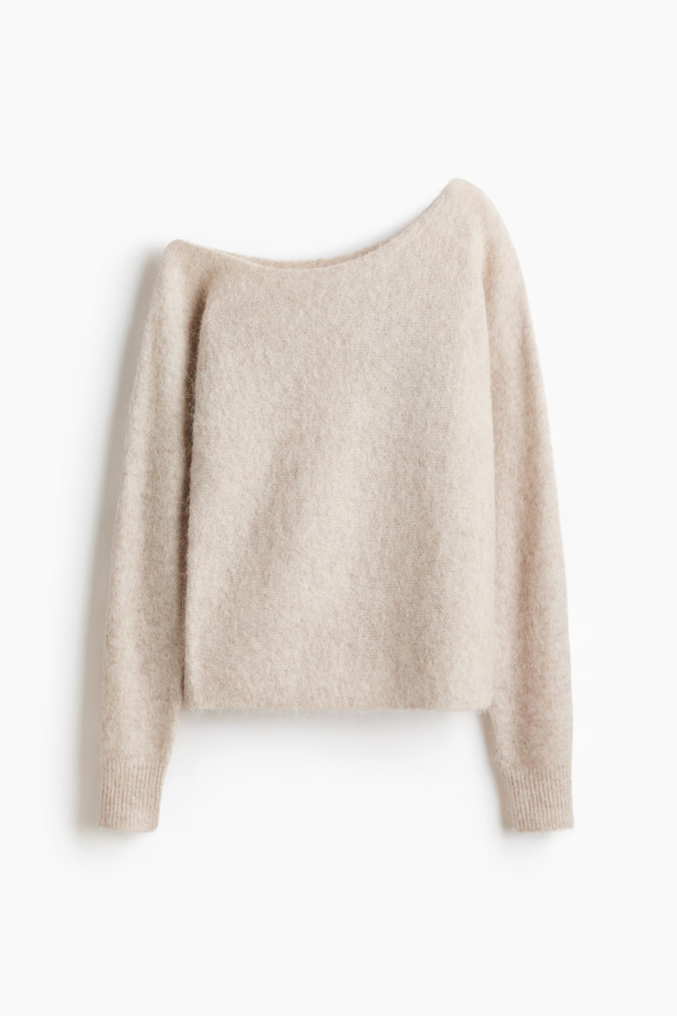Alpaca-Blend One-Shoulder Sweater | H&M (US + CA)