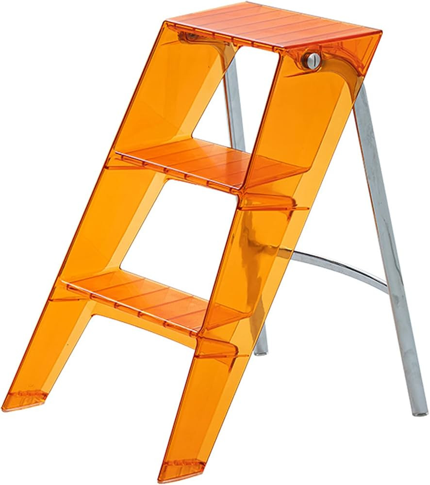 Step Stools for Adults, Acrylic 3 Step Ladder,2-in-1 Design with Ladder and Stool for Home and Li... | Amazon (US)