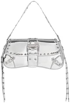 MakeMeChic Women's Shoulder Bags Y2K PU Leather Clutch Small Purse Hobo Bags | Amazon (US)