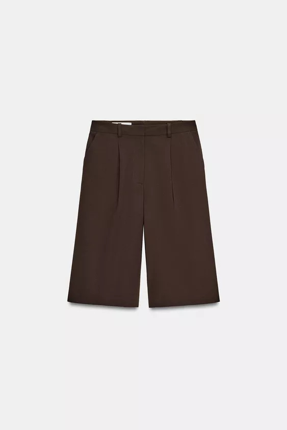 LONG PLEATED SHORTS | Zara Canada