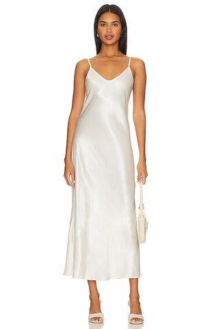 Enza Costa Bias Cut Dress in Cloud from Revolve.com | Revolve Clothing (Global)