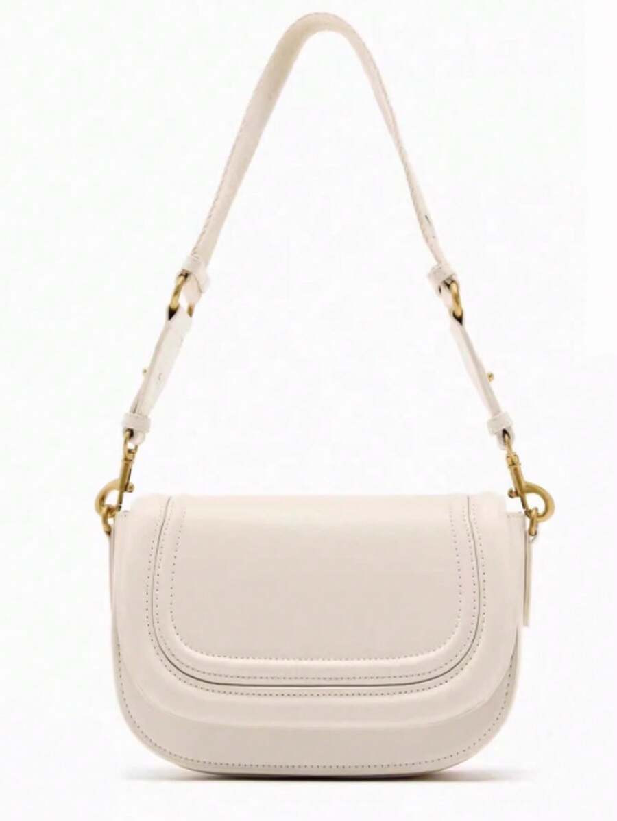 Women's Saddle Bag Shoulder Bag, Fashion Overseas, New Arrival 2025, Wide Strap, Crossbody, Under... | SHEIN