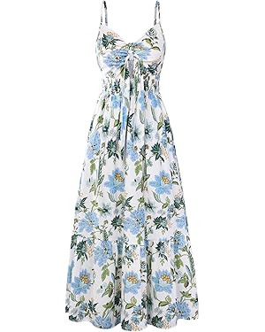 GRACE KARIN Womens Summer Floral Maxi Dresses 2026 Long Flowy Boho Dress Beach Vacation Sundresse... | Amazon (US)