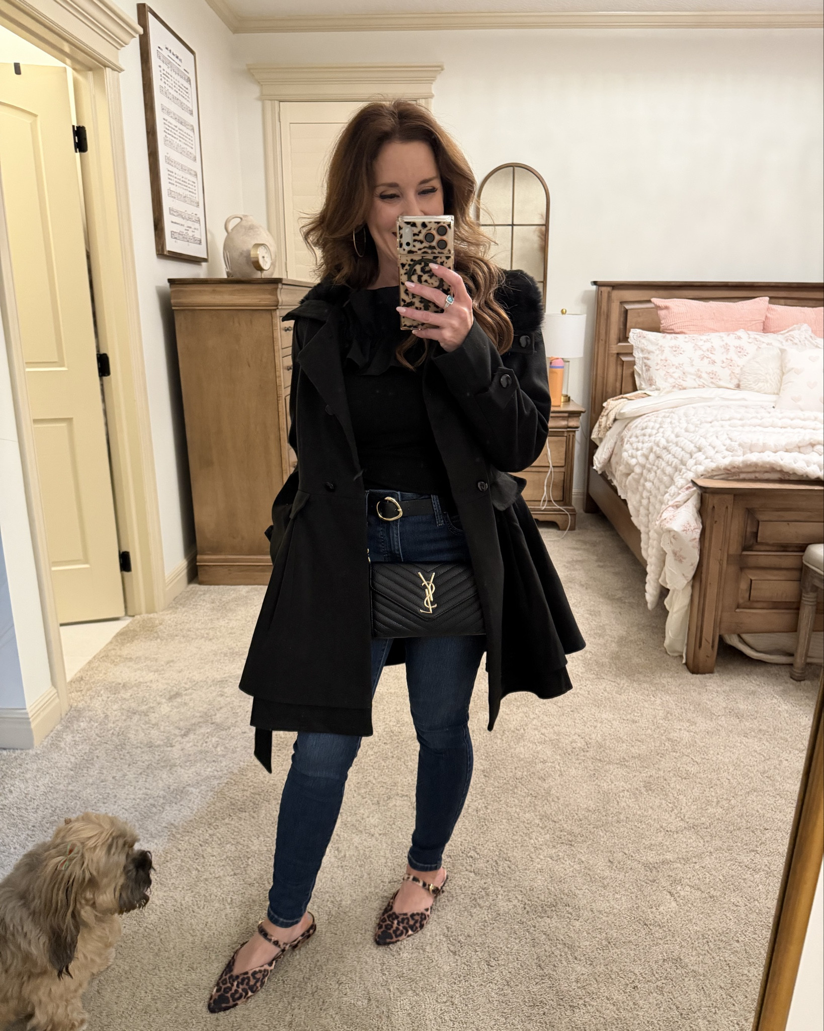 Love this little black trench peacoat so flattering too. Great for short petite too! 

#LTKFindsUnder100 #LTKSeasonal #LTKPetite