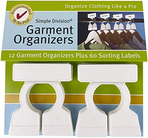 Simple Division Garment Organizers - Sort, Put Away, and Find Clothes Easily - 12 White Closet Or... | Amazon (US)