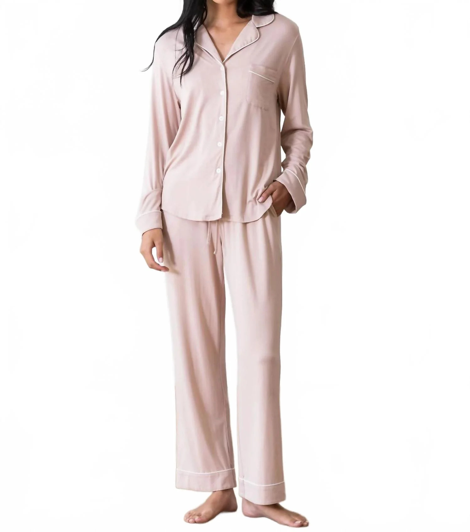 Long Sleep Pj Set In Blush | Shop Simon