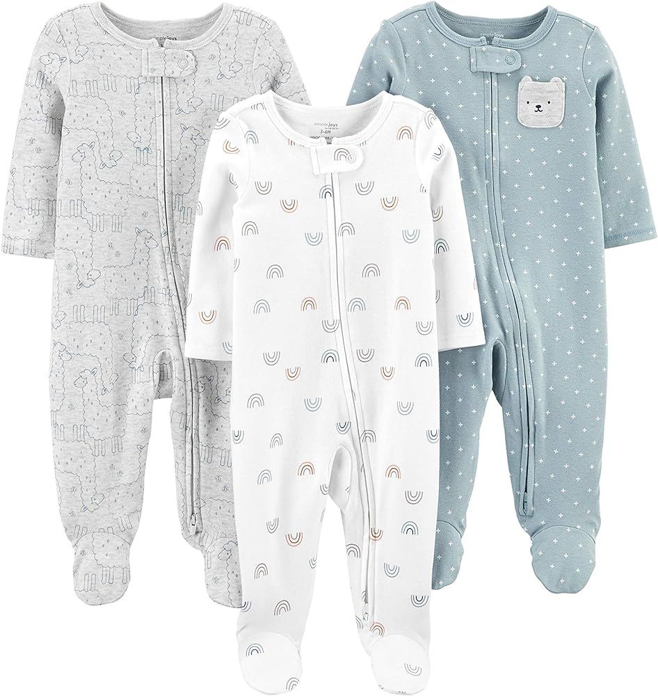 Simple Joys by Carter's Unisex Baby 3-Pack Neutral Sleep and Play | Amazon (US)