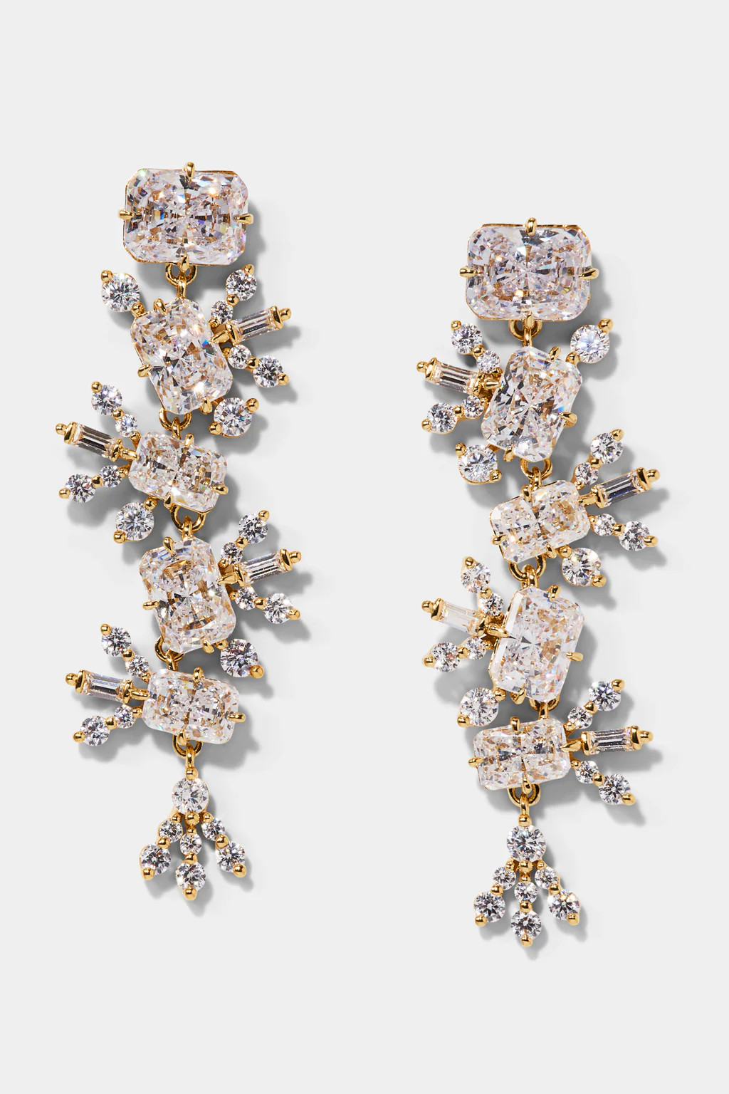 STELLAR CASCADE CZ LINEAR EARRINGS | NADRI
