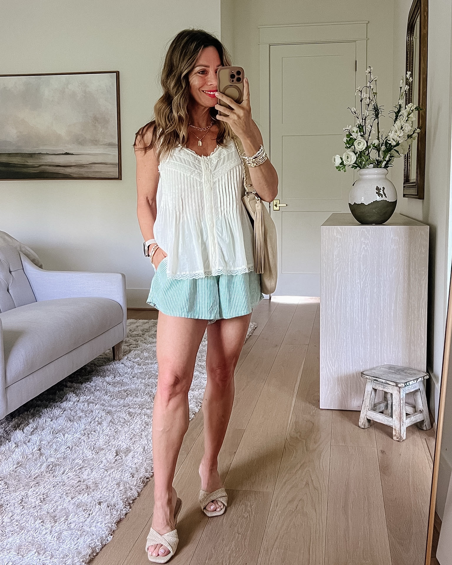 So smitten with this lace detail tank top from Target! So flowy and easy to style 

Top Fit: I’m wearing an XS

Shorts Fit: I’m wearing an XS

#LTKOver40 #LTKPetite #LTKgrwm
