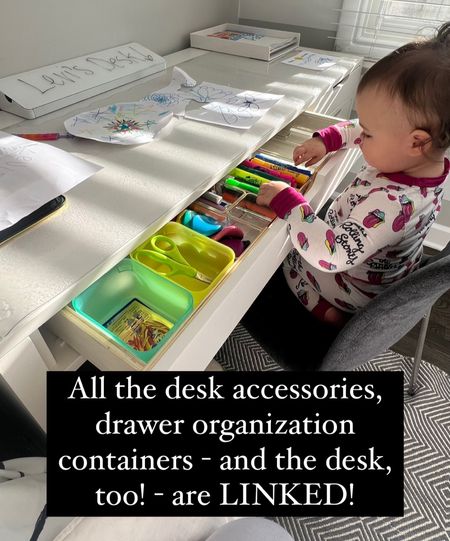 My 6-year-old got a desk for his bday and then we went together and picked out accessories and organization containers! All linked!! #officesupplies #deskorganization 

#LTKhome #LTKkids #LTKFind