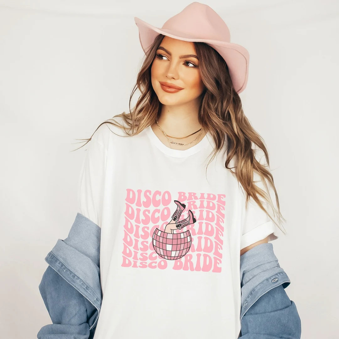 Disco Bachelorette Party Disco Cowgirl Shirt Last Disco - Etsy | Etsy (US)