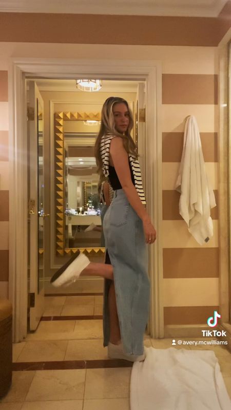 Follow me on tiktok @avery.mcwilliams for more OOTD ideas & outfit inspo 🤍
-
Denim maxi skirt
Sweater draped over shoulder
Striped sweater
Old money outfit ideas
Quiet luxury
Superga platform sneakers
Black ribbed crop top
Las Vegas outfit
Tiktok video
Outfit in motion
•
Graduation gifts
For him
For her
Gift idea
Father’s Day gifts
Gift guide
Cocktail dress
Spring outfits
White dress
Country concert
Eras tour
Taylor swift concert
Sandals
Nashville outfit
Outdoor furniture
Nursery
Festival
Spring dress
Baby shower
Travel outfit
Under $50
Under $100
Under $200
On sale
Vacation outfits
Swimsuits
Resort wear
Revolve
Bikini
Wedding guest
Dress
Bedroom
Swim
Work outfit
Maternity
Vacation
Cocktail dress
Floor lamp
Rug
Console table
Jeans
Work wear
Bedding
Luggage
Coffee table
Jeans
Gifts for him
Gifts for her
Lounge sets
Earrings 
Bride to be
Bridal
Engagement 
Graduation
Luggage
Romper
Bikini
Dining table
Coverup
Farmhouse Decor
Ski Outfits
Primary Bedroom	
GAP Home Decor
Bathroom
Nursery
Kitchen 
Travel
Nordstrom Sale 
Amazon Fashion
Shein Fashion
Walmart Finds
Target Trends
H&M Fashion
Plus Size Fashion
Wear-to-Work
Beach Wear
Travel Style
SheIn
Old Navy
Asos
Swim
Beach vacation
Summer dress
Hospital bag
Post Partum
Home decor
Disney outfits
White dresses
Maxi dresses
Summer dress
Fall fashion
Vacation outfits
Beach bag
Abercrombie on sale
Graduation dress
Spring dress
Bachelorette party
Nashville outfits
Baby shower
Swimwear
Business casual
Winter fashion 
Home decor
Bedroom inspiration
Spring outfit
Toddler girl
Patio furniture
Bridal shower dress
Bathroom
Amazon Prime
Overstock
#LTKseasonal #nsale #competition
#LTKCyberWeek #LTKshoecrush #LTKsalealert #LTKunder100 #LTKbaby #LTKstyletip #LTKunder50 #LTKtravel #LTKswim #LTKeurope #LTKbrasil #LTKfamily #LTKkids #LTKcurves #LTKhome #LTKbeauty #LTKmens #LTKitbag #LTKbump #LTKfit #LTKworkwear #LTKwedding #LTKaustralia #LTKHoliday #LTKU #LTKGiftGuide #LTKFind #LTKFestival #LTKBeautySale #LTKxNSale

#LTKstyletip #LTKFind #LTKSeasonal