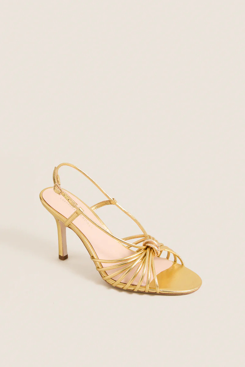 Gold Metallic Nappa Mareka Heels | Tuckernuck (US)