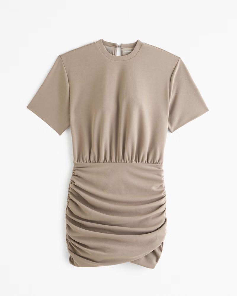 Women's Ruched Knit Mini Dress | Women's Dresses & Jumpsuits | Abercrombie.com | Abercrombie & Fitch (US)