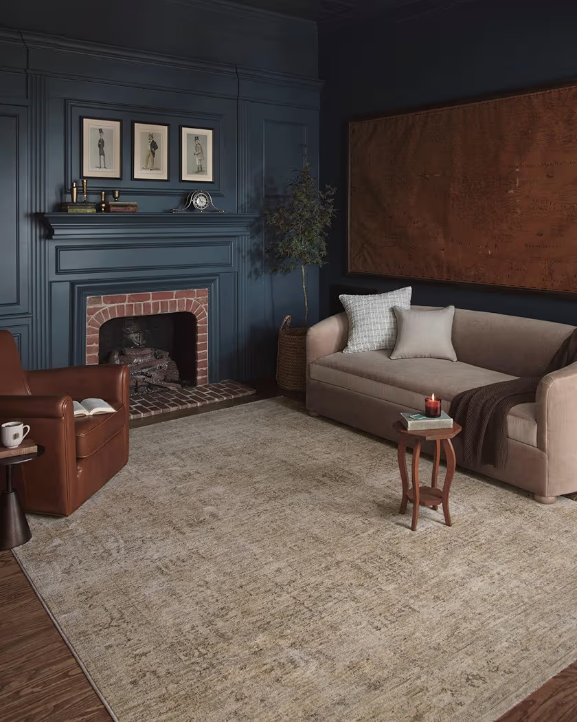 Loloi Magnolia Home by Joanna Gaines Junie Collection JUE-02 Oatmeal/Smoke 9'-6" x 13', .38" Pile... | Amazon (US)