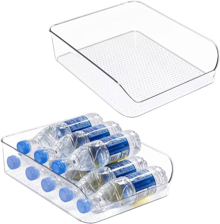 Ettori 2 Pack Water Bottle Organizer Refrigerator Organizer Bins and Clear Storage Bins for Fridg... | Amazon (US)
