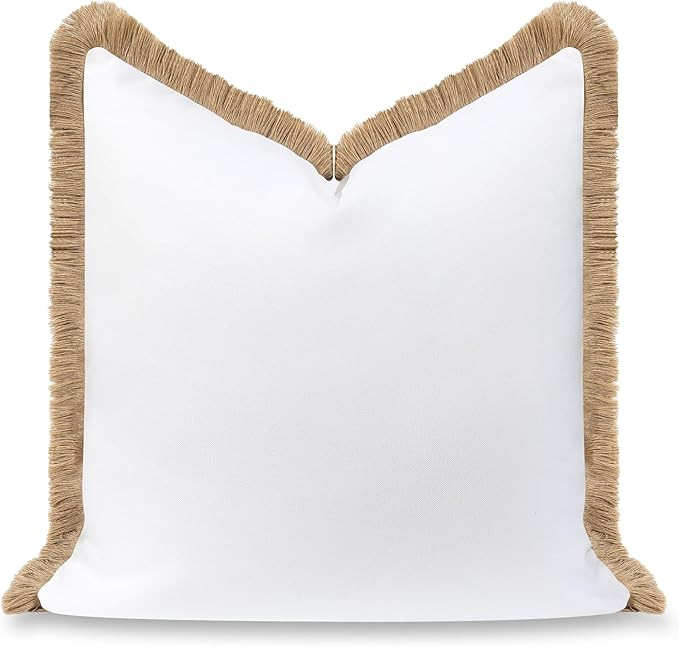 Hofdeco Premium Coastal Hampton Patio Indoor Outdoor Throw Pillow Cover Only, 22"x22" Water Repel... | Amazon (US)