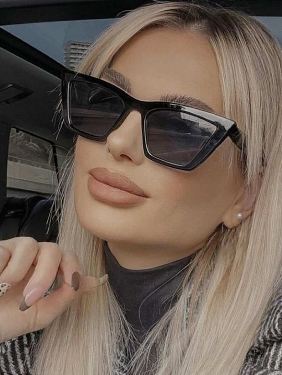 1pc Cat Eye Shape Fashionable And Concise Sunglasses For Sun Protection Outdoor Traveling | SHEIN