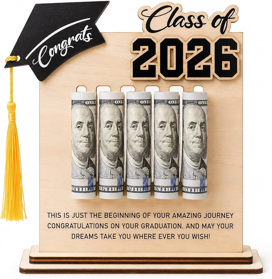 KATINAT Class of 2026 Graduation Money Holder 2026, Wooden Graduation Money Cash, Unique Graduate... | Amazon (US)