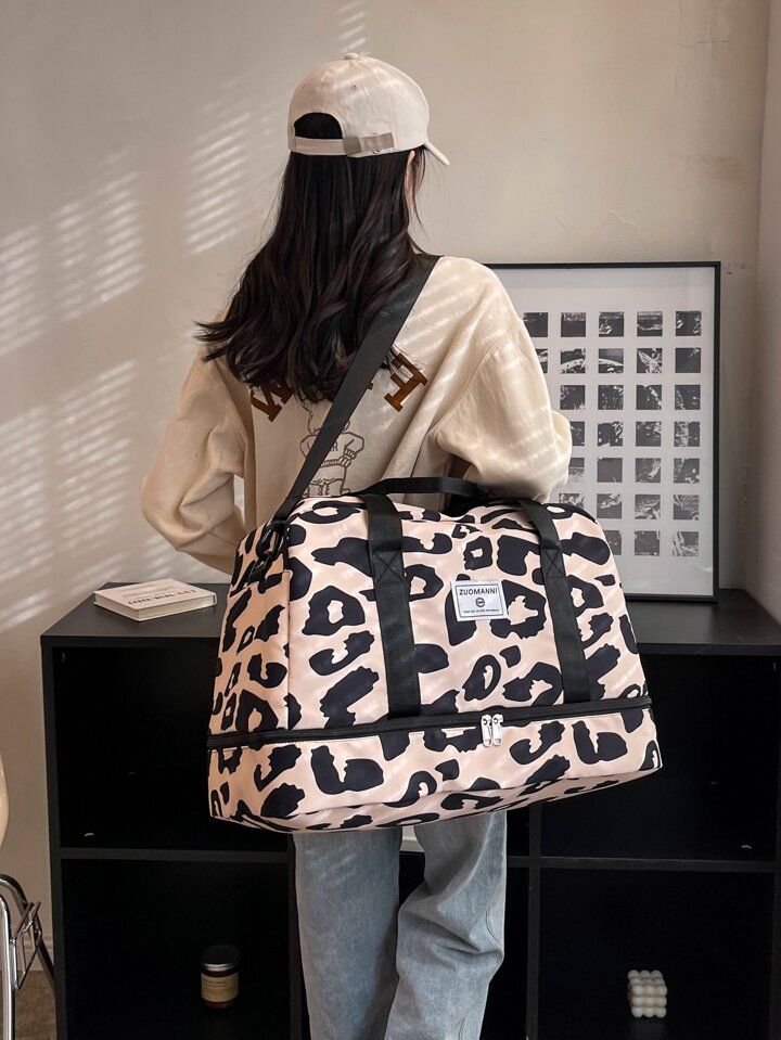 New Arrival Commute Large Capacity Multifunctional Travel Bag Cow Print, Zebra Print, Letter, Leo... | SHEIN