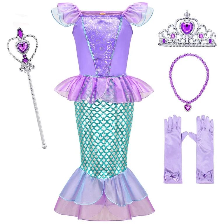 GZ-LAOPAITOU Princess Costumes Christmas Birthday Party Dress Up for Little Girls with Accessorie... | Walmart (US)