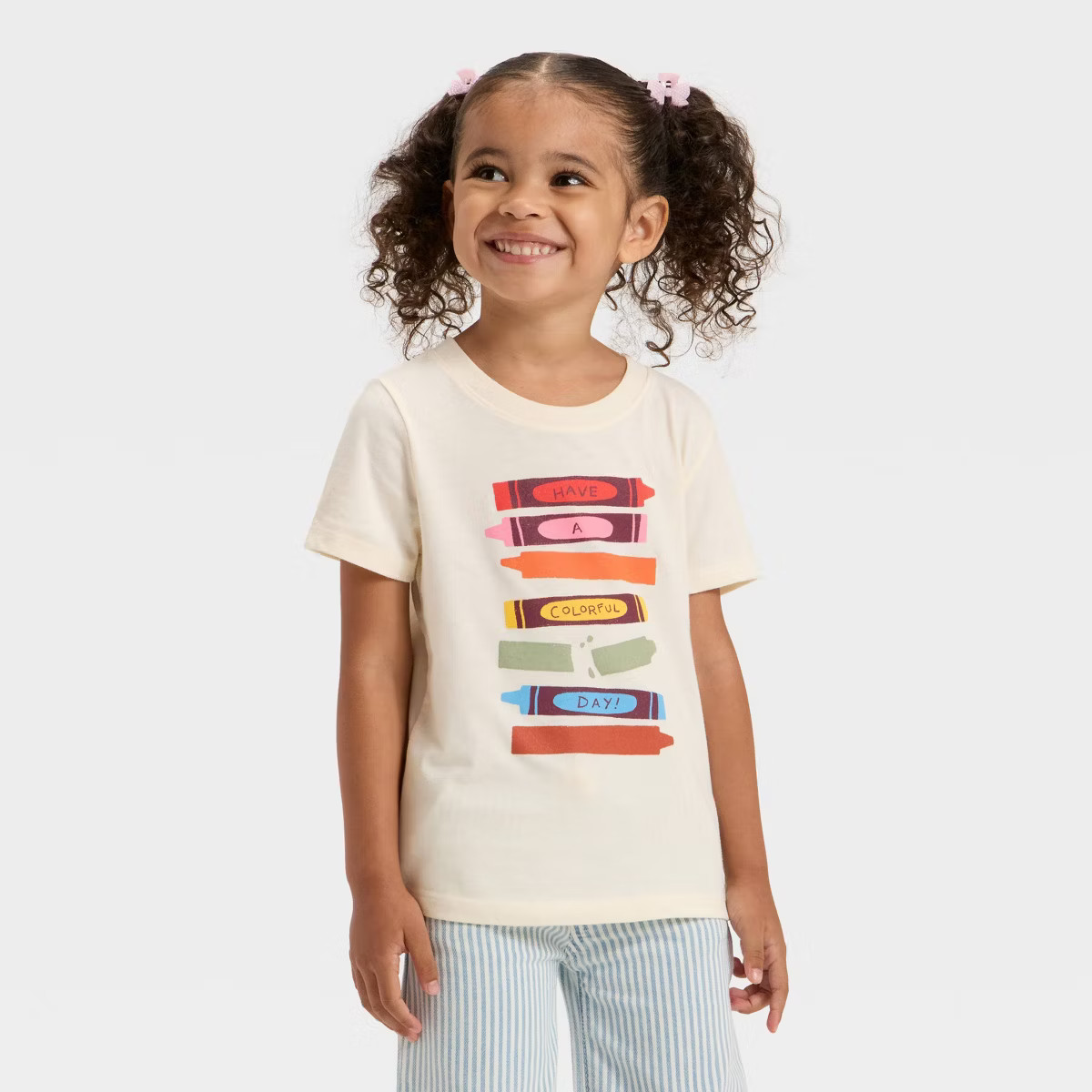 Toddler Girls' Crayons Graphic T-Shirt - Cat & Jack™ Black | Target