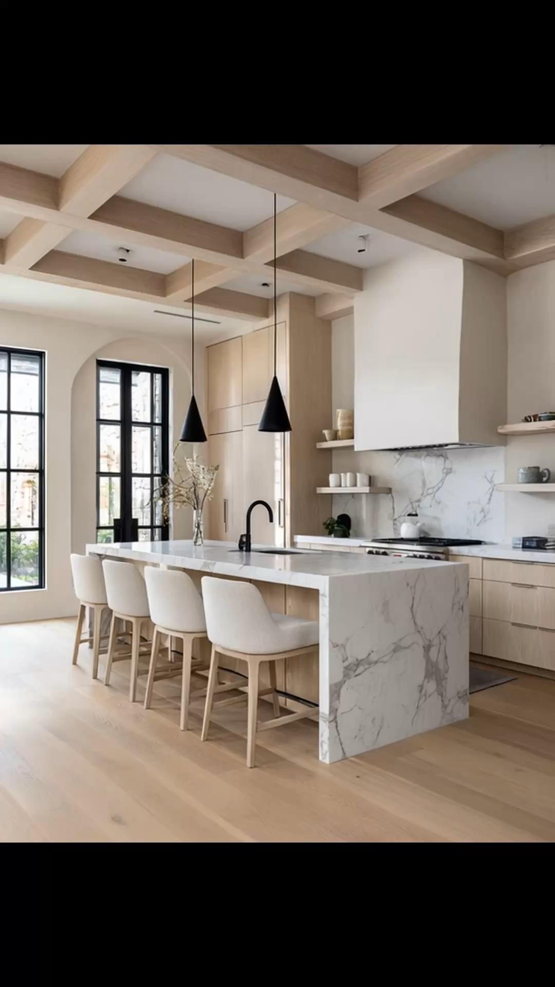 Kitchen glow up! Organic modern kitchen decor ideas, neutral aesthetic, Kitchen island pendant lights, kitchen island counter stools, marble, wood, stone, floating shelves, kitchen runner, quartz countertop, black, kitchen countertop, beige, transitional, minimalist, arch, earthy, linen, kitchen decor, champagne bronze, faucet, cabinet handles. #LTKmomlife #LTKSaleAlert

#LTKsale #LTKhome #LTKstyletip