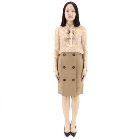 Burberry Beige Deer Print Pussybow Blouse Brand Size 6 (US Size 4) | Walmart (US)