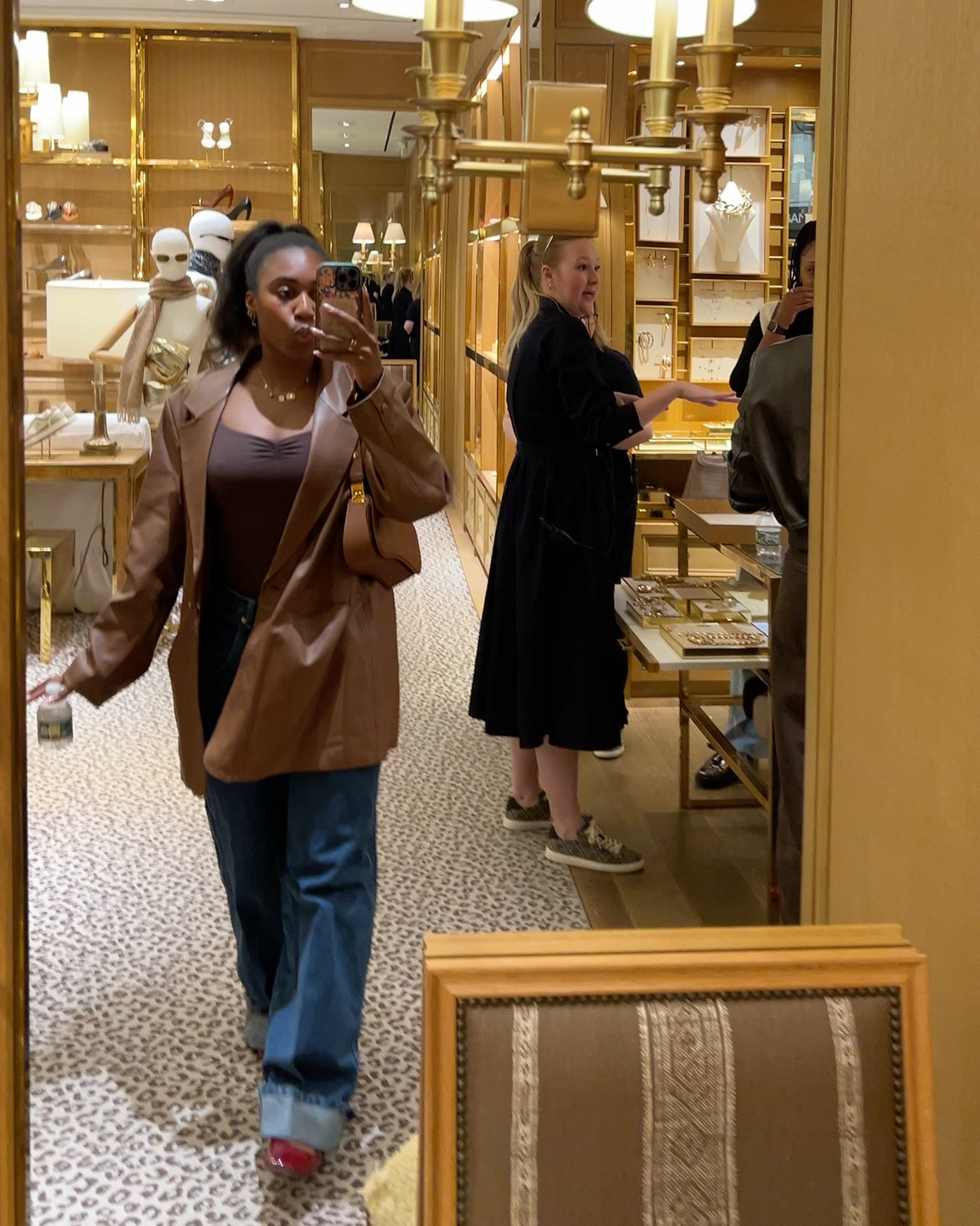 Brown tones will always look amazing! I thrifted the jacket but this evening "grab a drink" look can still be recreated . Perfect for fall and winter 