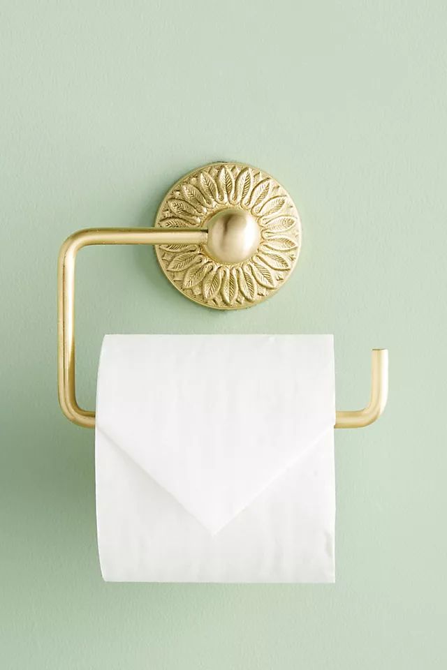 Floral Imprint Toilet Paper Holder | Anthropologie (US)