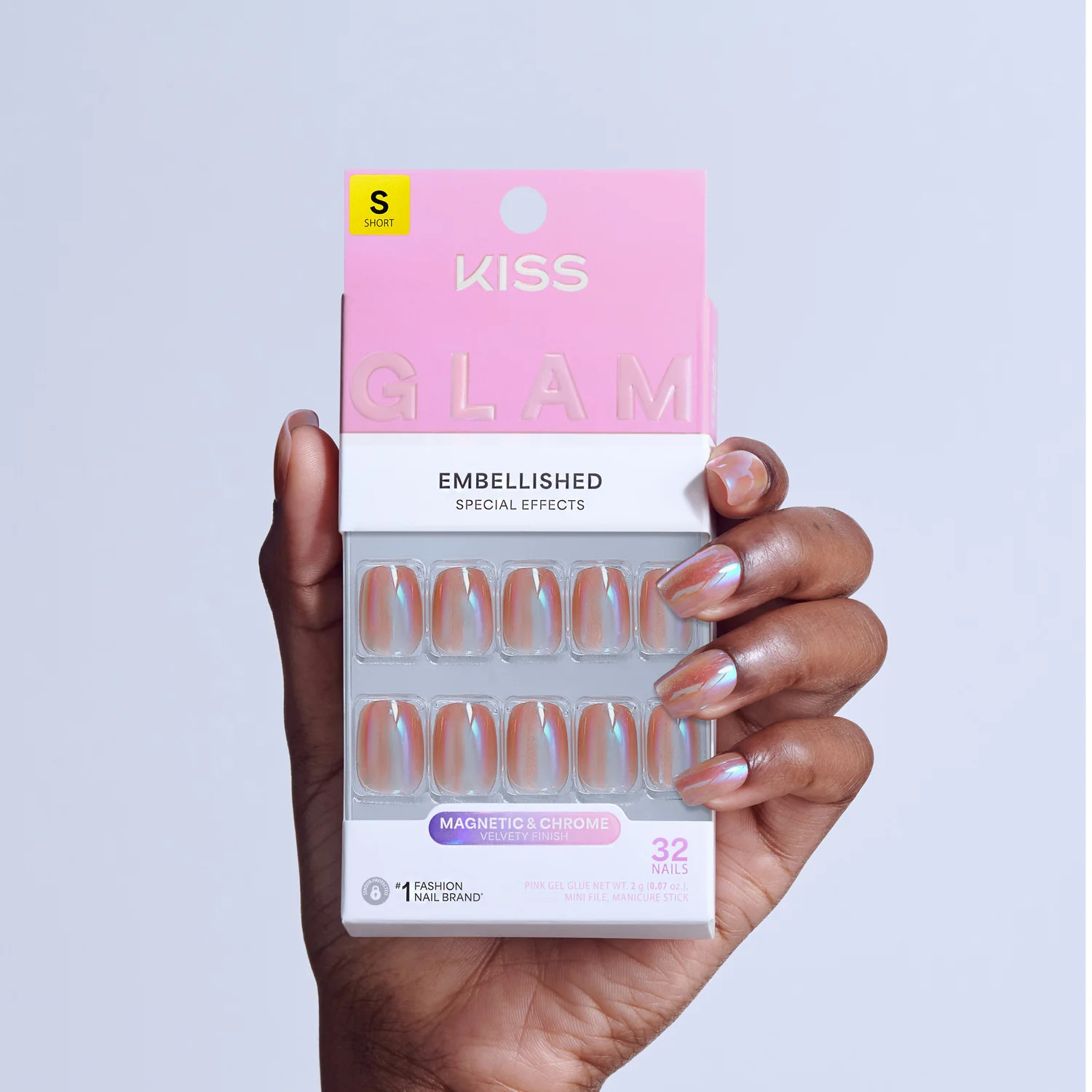 KISS GLAM Embellished Press On Glue Nails - Golden Hour Affairs | KISS, imPRESS, JOAH