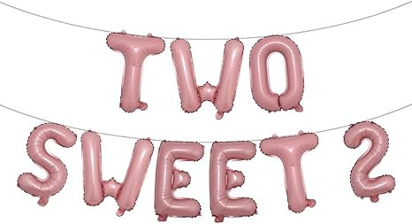 Two Sweet 2nd Birthday Party Supplies - Ice Cream Party Decorations for boys or Girls,Script Ball... | Amazon (US)