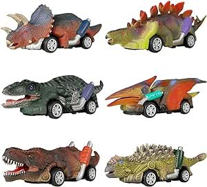 DINOBROS Dinosaur Toy Pull Back Cars,6 Pack Dino Toys for 3 Year Old Boys Girls and Toddlers,Boy ... | Amazon (US)