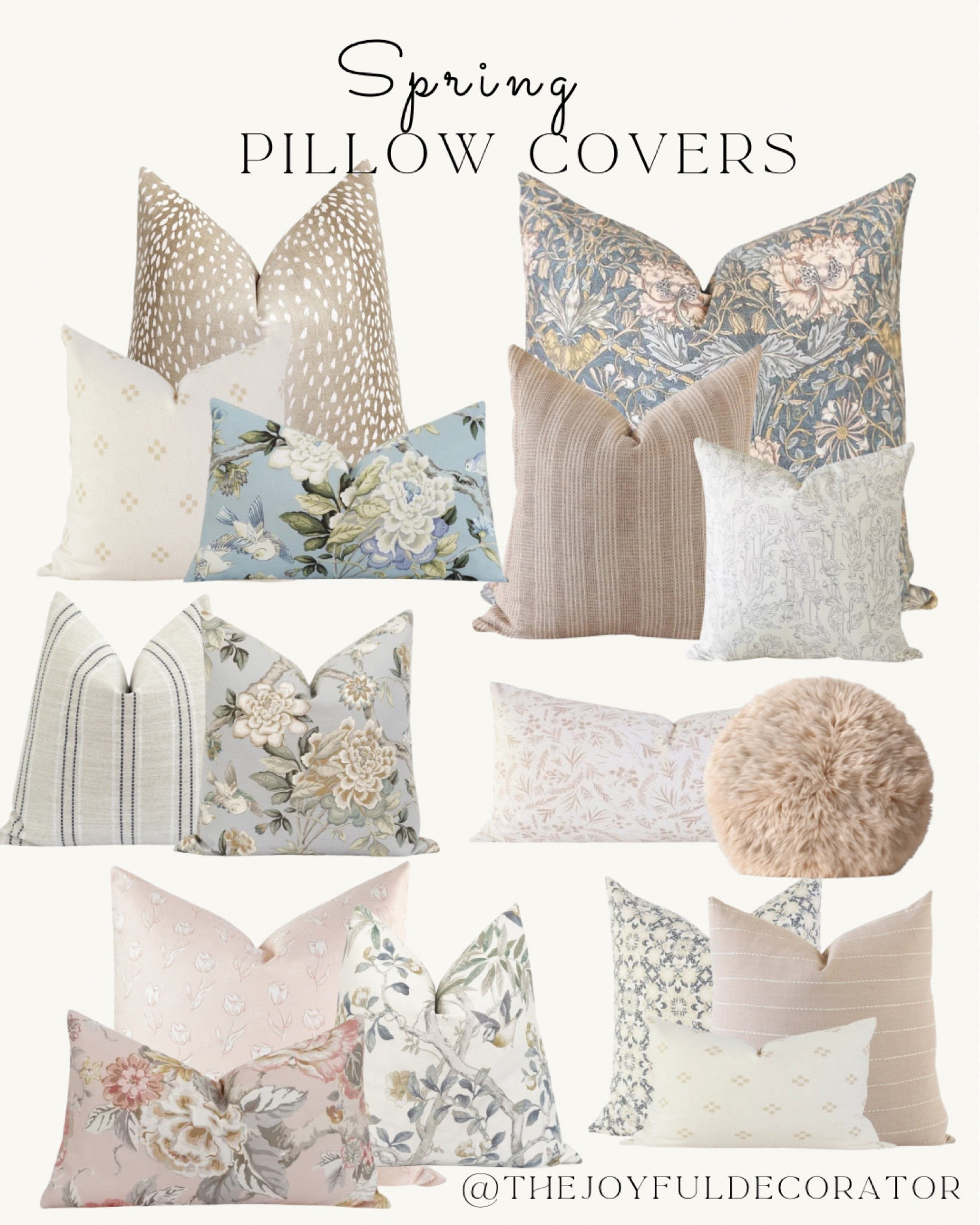 Pretty Spring 2024 pillow covers. 

I have a few on this list, which are currently on my couch. I’ve listed those as “Exact” The others are on my wishlist. 

Spring floral pillow cover, neutral pillow covers, striped neutral pillow covers

#LTKhome #LTKSeasonal