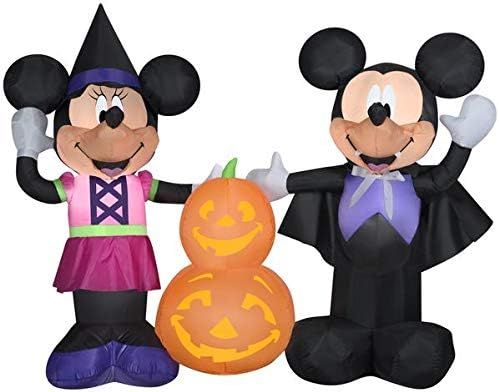 Gemmy 5.5' Wide Airblown Mickey and Minnie w/Pumpkins Disney Halloween Inflatable | Amazon (US)