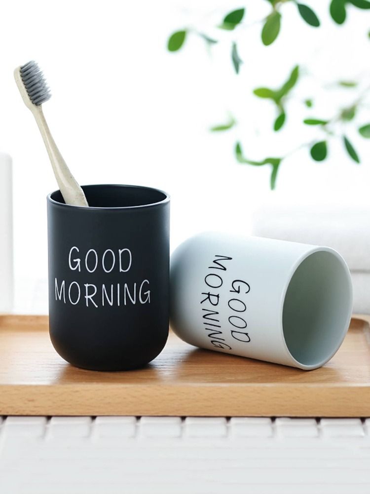 1pc Letter Graphic Toothbrush Cup | SHEIN