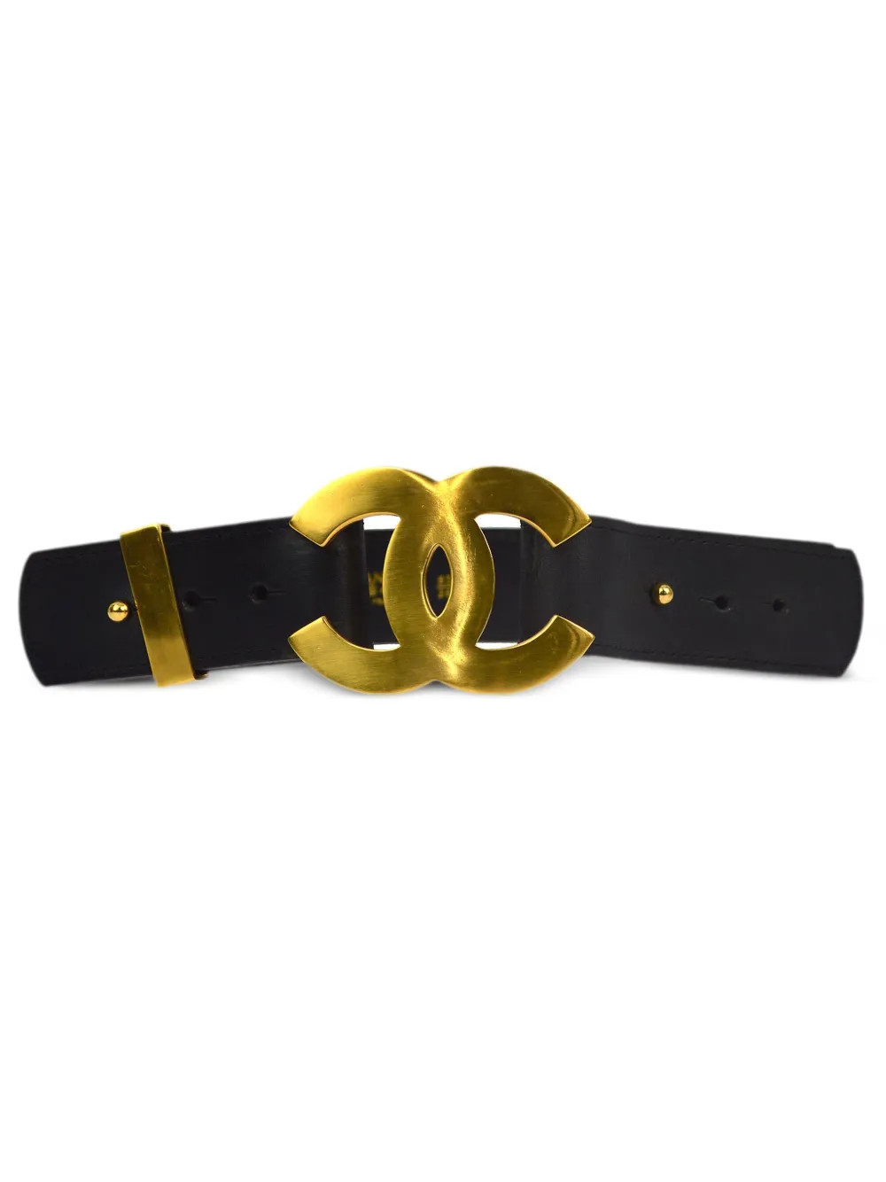 CHANEL Pre-Owned 1996 CC belt - Black | Farfetch Global