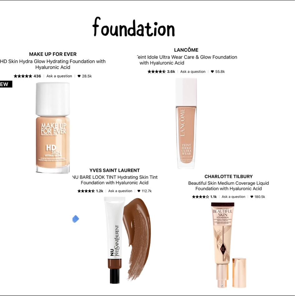 some of my favorite foundations 💗 the ones in the picture are just some of my favorite natural/everyday/lightweight ones, but I will continue to add & tag more of my current favorite ones as well! 

#LTKBeauty #LTKStyleTip #LTKU