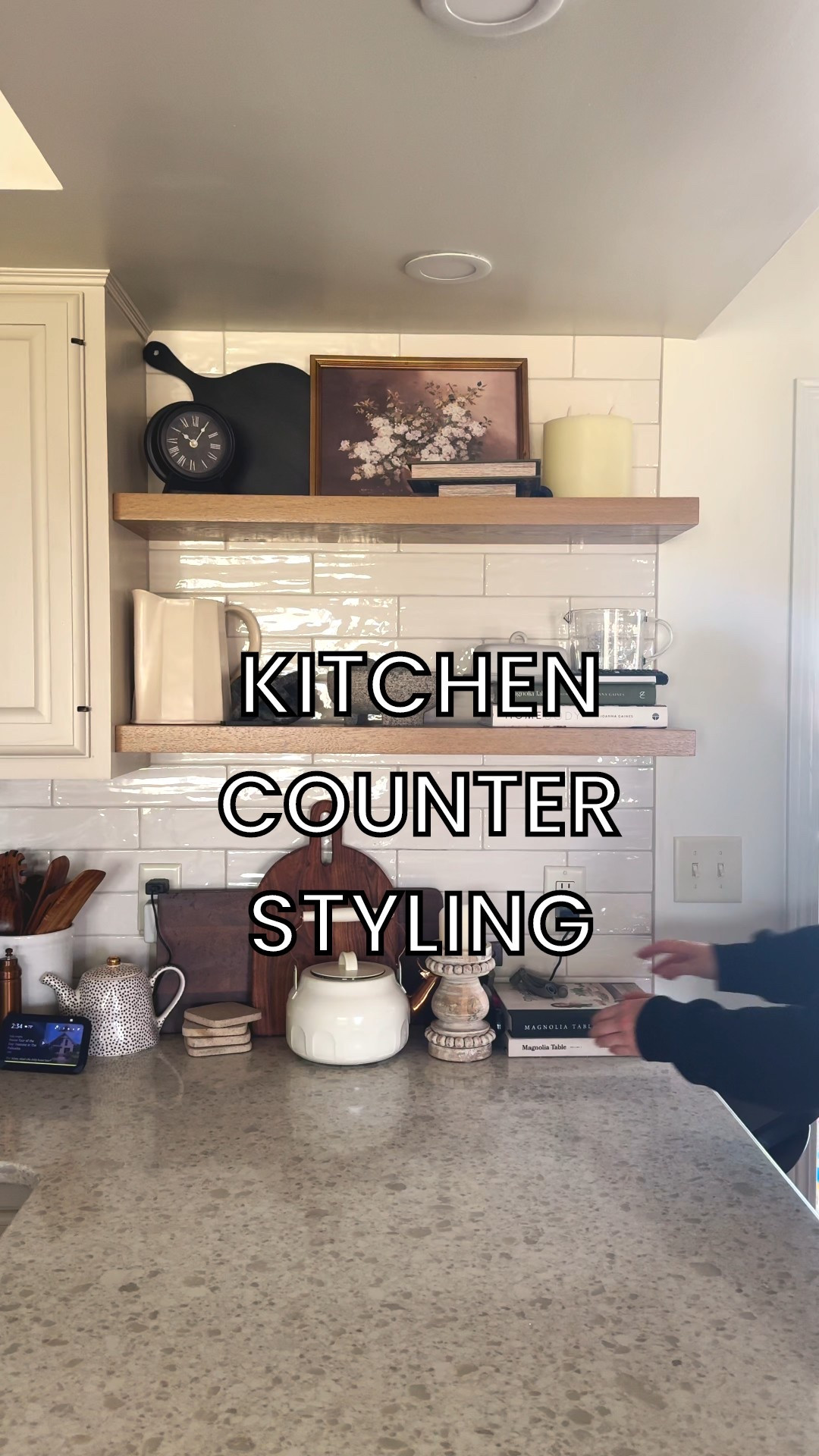 Kitchen counter styling made simple ✨ I like to mix textures (wood, ceramic, linen) and keep out only the essentials so it feels warm but not overcrowded. Easy, functional, and pretty.

#ltkhome #kitchendecor #counterstyling #neutraldecor #cozyhome
