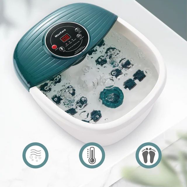 MaxKare Foot Spa Bath Massager with Heat, Bubbles, and Vibration, Digital Temperature Control, 16... | Walmart (US)