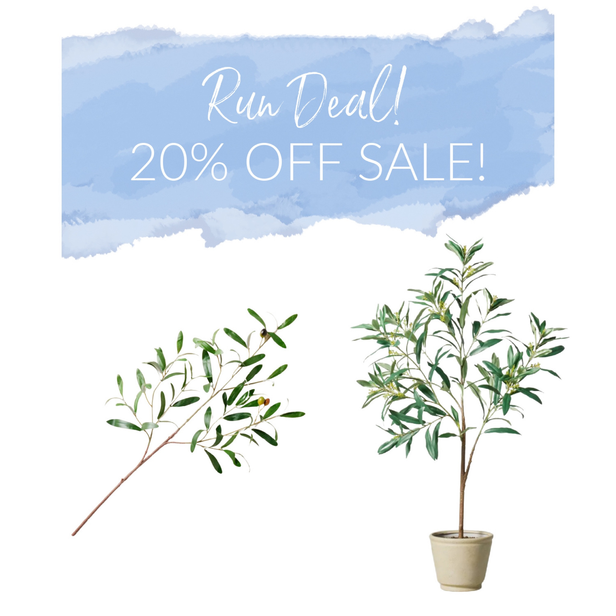🏃‍♀️RUNNNN DEAL! 💨  This olive tree and olive stems are on sale 20% off! These pieces are incredibly realistic, and the perfect staple accent greenery to have in your year-round decor. I have the olive tree styled on my desk, and the stems in a vase on my kitchen countertop. Don’t miss out on the chance to snag these babies for 20% off!

#LTKhome #LTKsalealert #LTKSale