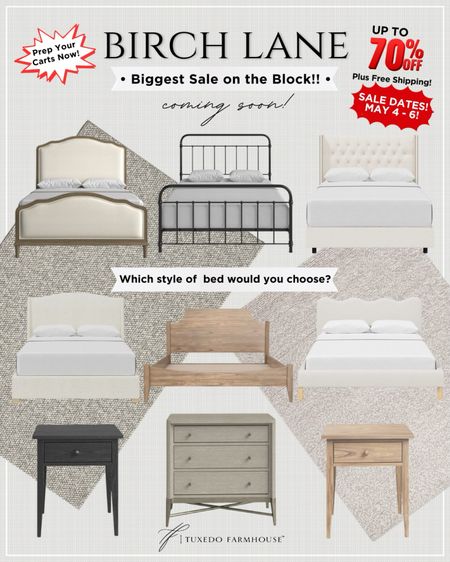 Birch Lane’s “Biggest Sale on the Block!” is happening soon! Fill your carts now with deals up to 70% off  on your favorite bedroom furniture, rugs, bed linens and decor! Plus free shipping! @BirchLane Sale Dates are May 4-6. 

#birchlanepartner
#mybirchlane

#LTKstyletip #LTKhome #LTKsalealert