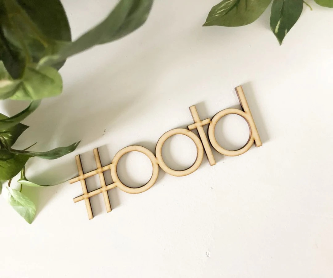Ootd, Wood Words, Wood Word Cut Out, Laser Cut, Outfit of the Day, Hashtag Outfit of the Day, Woo... | Etsy (US)