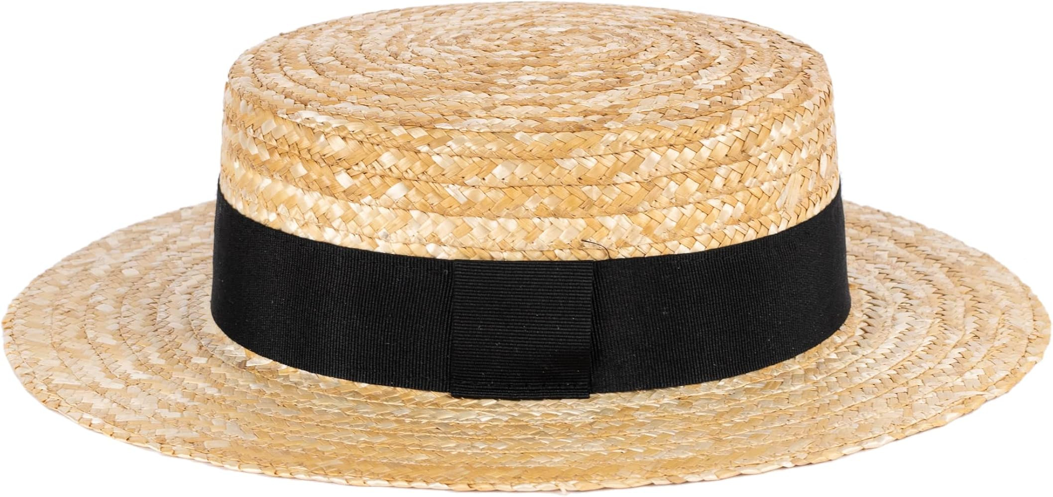 ZAKIRA Straw Boater Hat Handmade in Italy | Amazon (US)