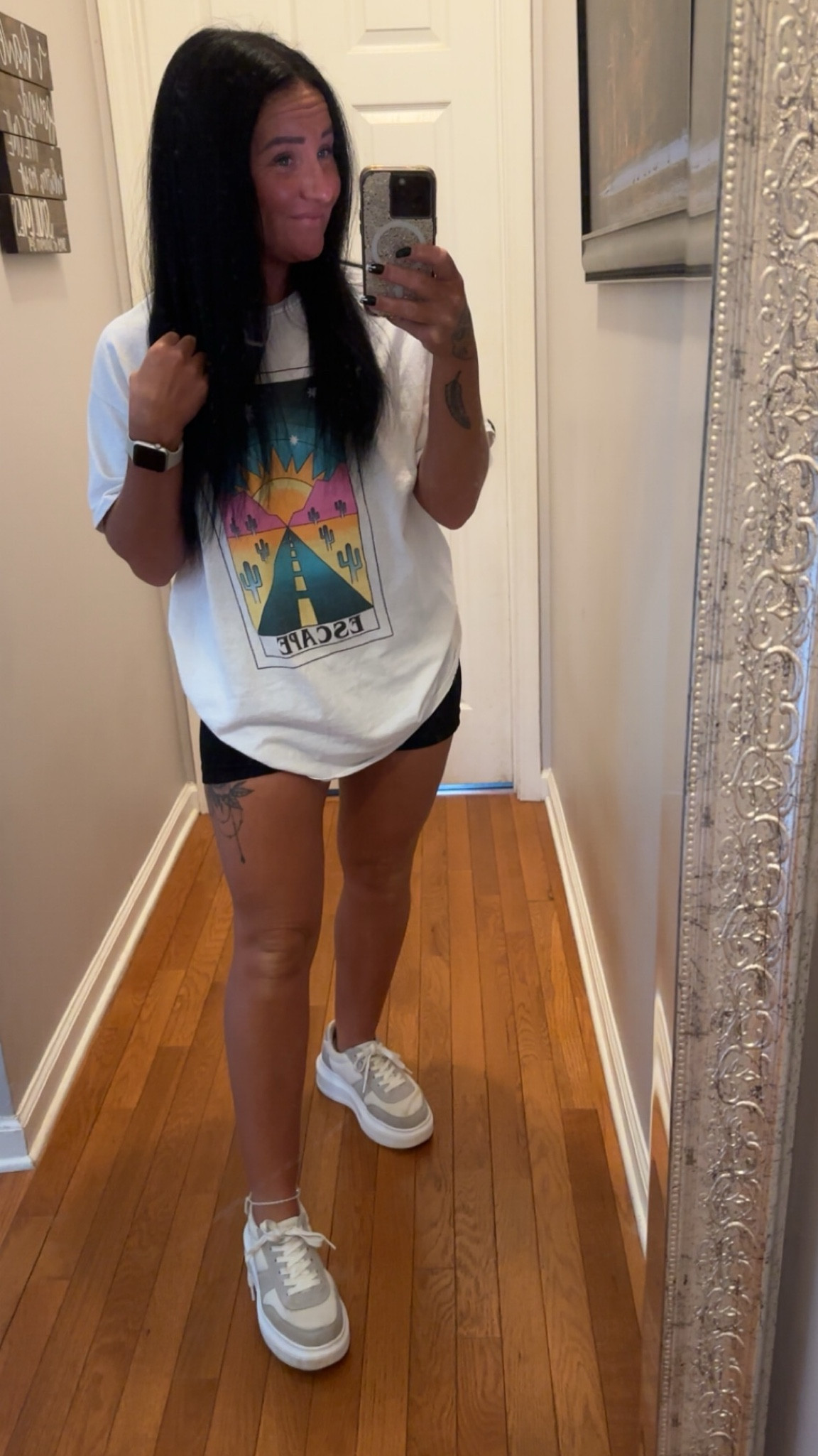 Basic mom fit- feeling cute BUT staying comfy😘 I swear you can pair yoga shorts with anything 😂 

#LTKFindsUnder50 #LTKStyleTip #LTKBeauty