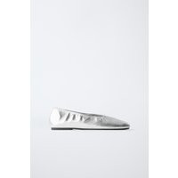 Zara - Metallic Ballet Flats - Silver - 5 (24,3 Cm) - Kids | Zara UK