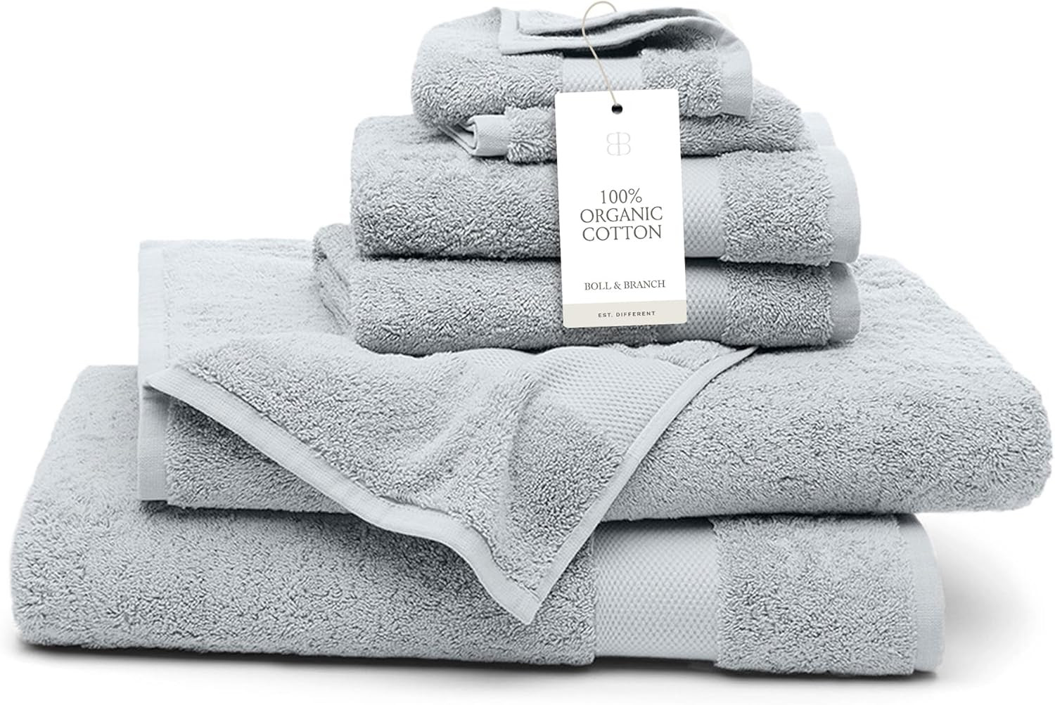 BOLL & BRANCH Plush Bath Sheet Set, 6 Pieces, Shore | Amazon (US)