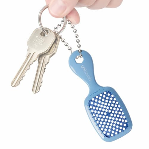 FHI Heat UNbrush Keychain Super Mini Hair Brush — Collectible Miniature Charm for Bags and Keys — Accessory for Beauty Lovers (Periwinkle) | Amazon (US)