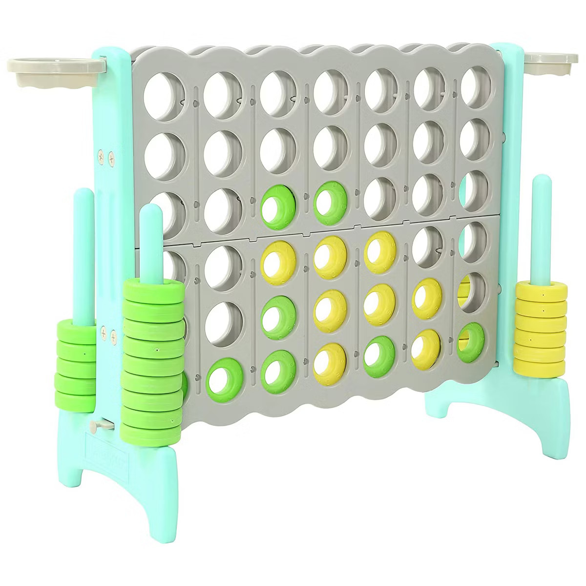 SDADI Giant 64 Inch 4-In-A-Row Hoop Connect Strategy Game and Basketball Indoor/Outdoor Family Fu... | Target